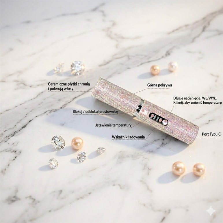✨ GLAZE™ Diamond Gloss – Bezprzewodowa Prostownica Perłowa ✨