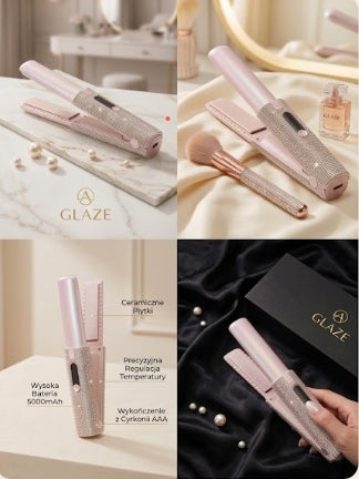 ✨ GLAZE™ Diamond Gloss – Bezprzewodowa Prostownica Perłowa ✨